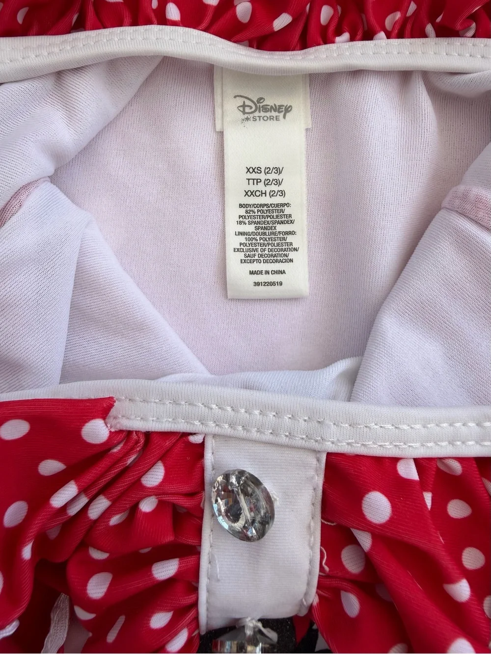 Disney Red & White Polka Dot Minnie Mouse One-Piece Swimsuit